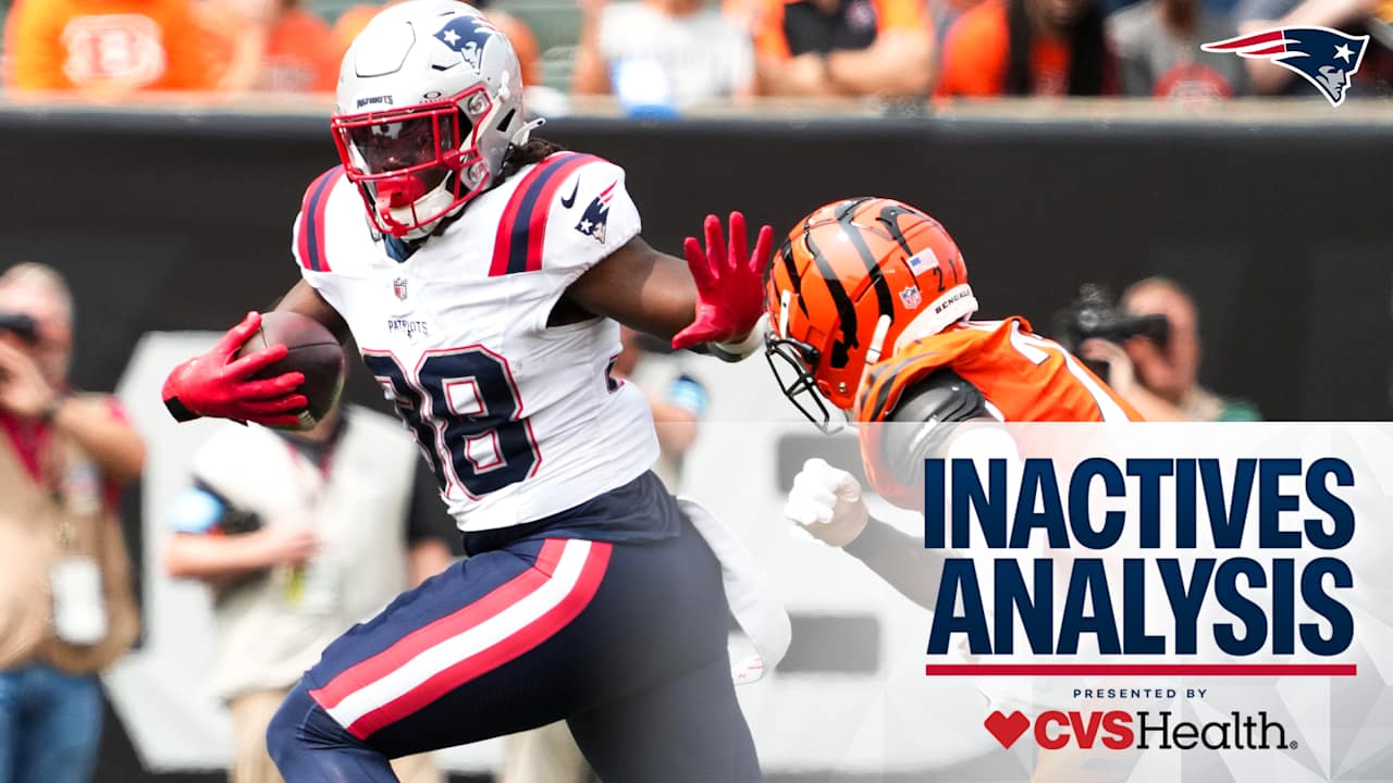 RB Rhamondre Stevenson and LB Harold Landry III Officially Active for Sunday’s Game vs. the Bengals 