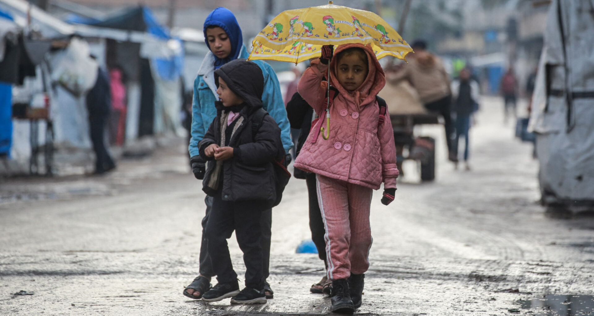Rainstorm floods Gaza tents as UN expert slams Israel's 'slow genocide'