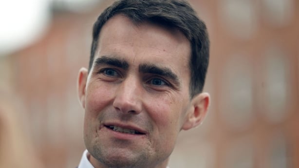 jack chambers speaks to reporters outside Government Buildings