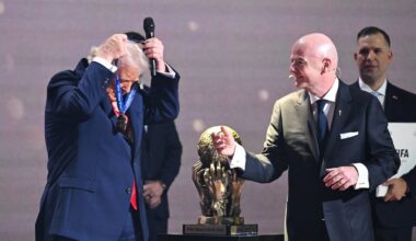 Trump given inaugural FIFA peace prize at World Cup draw