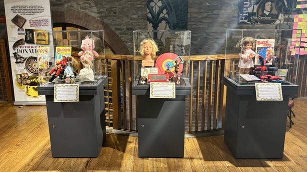 Toys on display at a Christmas Toy Exhibition at the County Museum