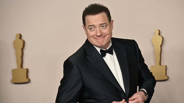 Brendan Fraser after presenting the Oscar for Best Actor in a Leading Role to Irish actor Cillian Murphy for his role in Oppenheimer during the 96th Annual Academy Awards at the Dolby Theatre in Hollywood, California on 10 March, 2024
