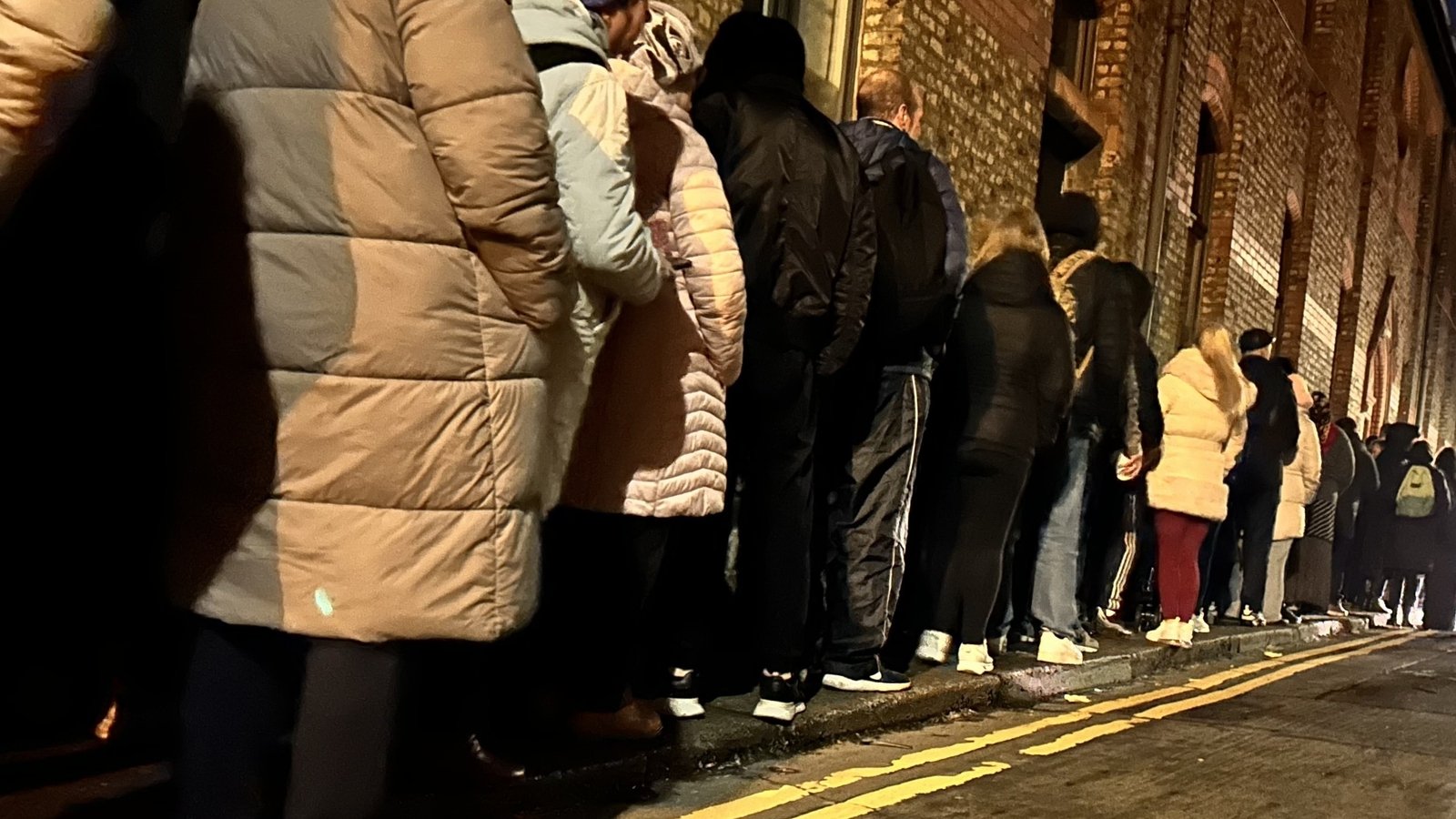 Lengthy queue for Christmas vouchers at Dublin charity