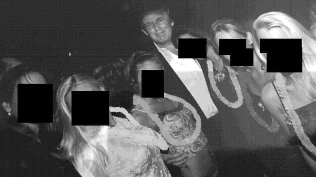 A Donald Trump-themed condom pictured in an image from the estate of Jeffrey Epstein, released by a US House Congressional Oversight committee 