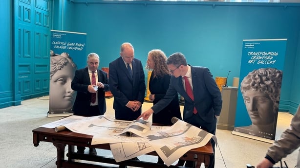 Taoiseach Micheál Martin, Minister for Culture Patrick O'Donovan and Minister of State with responsibility for the OPW Kevin 'Boxer' Moran all attended today's event.