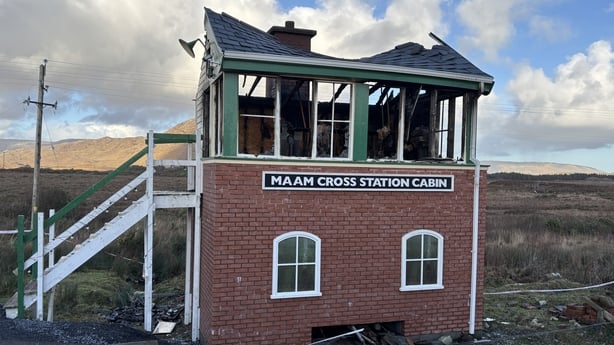 An accidental fire caused significant damage to the signal box at Maam Cross
