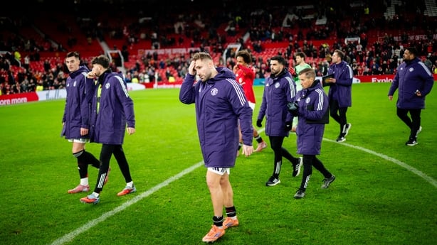 MANCHESTER, ENGLAND - DECEMBER 15: Luke Shaw of Manchester United applauds the fans after the Premier League match between Manchester United and Bournemouth at Old Trafford on December 15, 2025 in Manchester, England. (Photo by Ash Donelon/Manchester United via Getty Images)