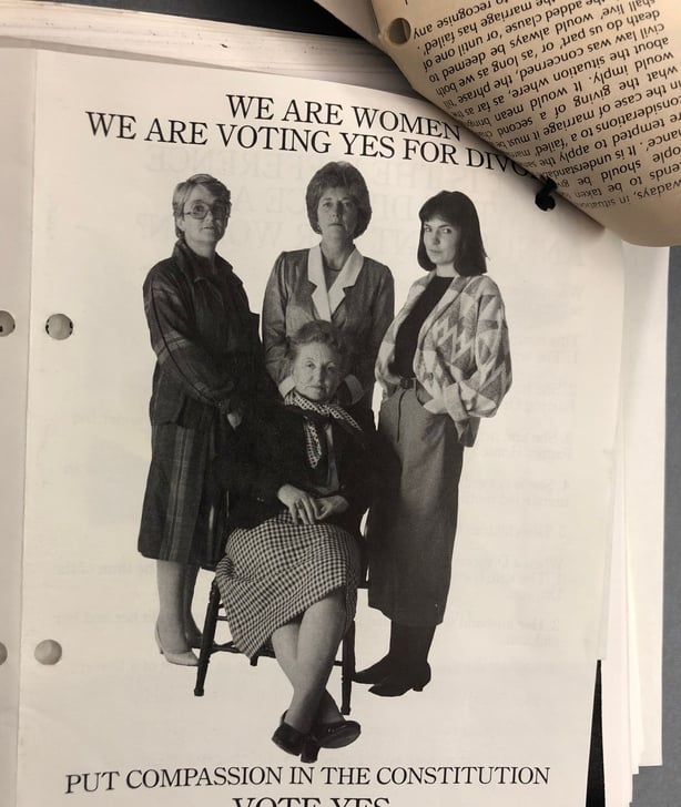 File from the National Archives on the 1995 divorce referendum released under the annual State Papers