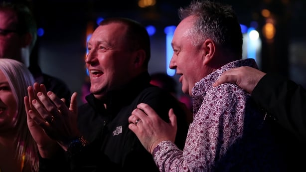 Wayne Mardle (left) and Rod Studd in the crowd