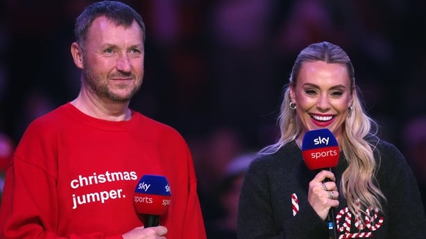 Presenters Wayne Mardle and Emma Paton