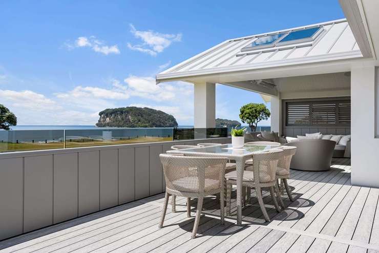 The five-bedroom, three-bathroom home at 101 Esplanade Drive, in Whangamatā, took over two years to come to life. Photo / Supplied