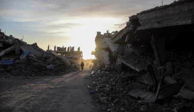 Displaced Palestinians continue their daily lives under difficult conditions inside displacement tents scattered amidst the destruction in the Zeitoun neighborhood, southeast of Gaza City, on December 9, 2025. (Photo: Omar Ashtawy/APA Images)