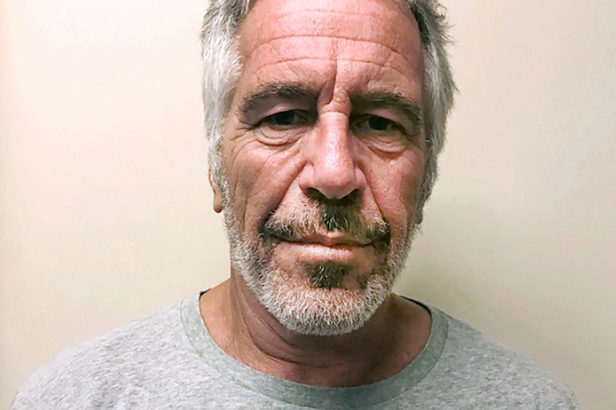 A mugshot of Jeffrey Epstein