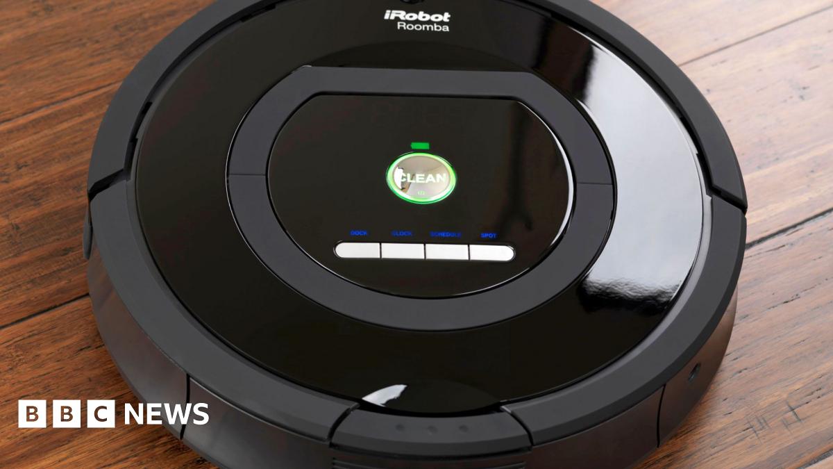 iRobot by Roomba vacuum display in a shop.