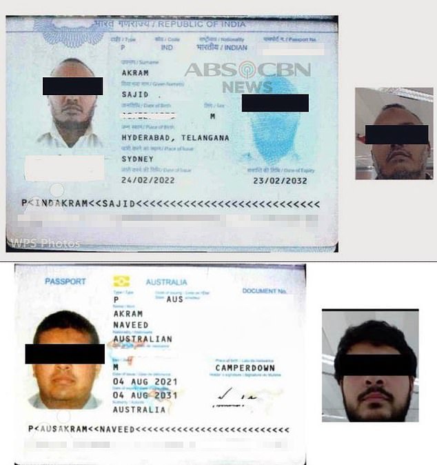 Photos have also emerged of the father and son's passports