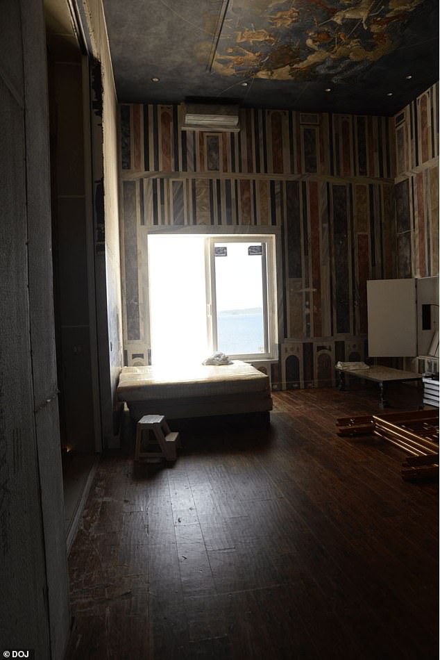 Photos inside the temple show it in tough shape, including excess pieces of wood lying around and exposed cement panels