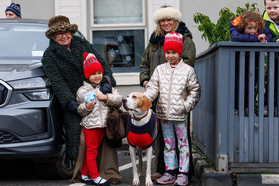 Keeping an eye on the St Stephen's Day Hunt in Kells, Co Meath. Photo: Mark Condren.