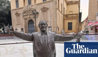 Frozen-in tenor: Italian mayor apologises over Pavarotti statue stuck in ice rink | Italy