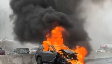 ‘Pretty intense’: Quick-thinking dad pulls driver from flaming wreck on Hwy. 400