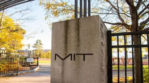 Getty Images A general view of an MIT logo on October 21, 2025, at Henry G. Steinbrenner '27 Stadium on the Massachusetts Institute of Technology (MIT) campus in Cambridge, MA.