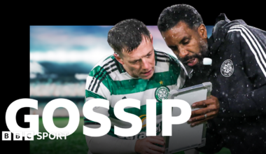 Celtic's Callum McGregor and Wilfried Nancy