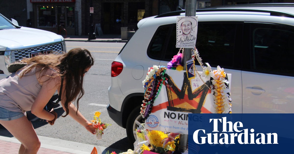 Safety volunteer charged in fatal shooting of ‘No Kings’ protester in Utah | US news
