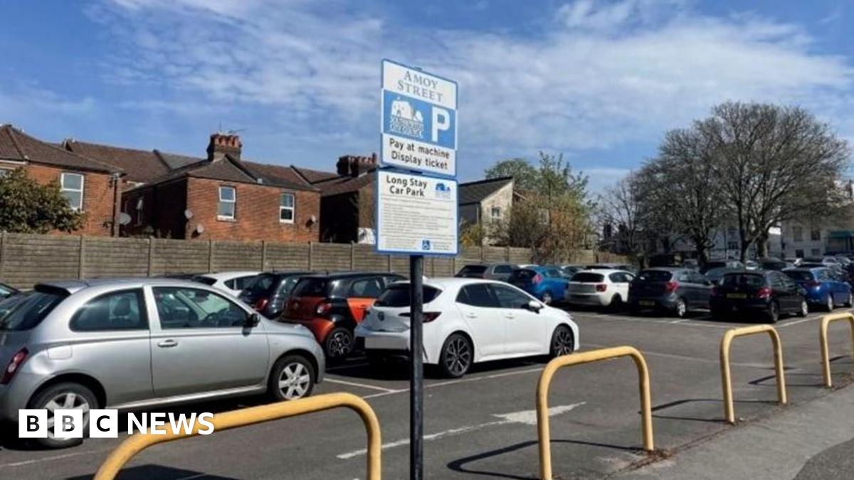 A car park with a Southampton City Council sign