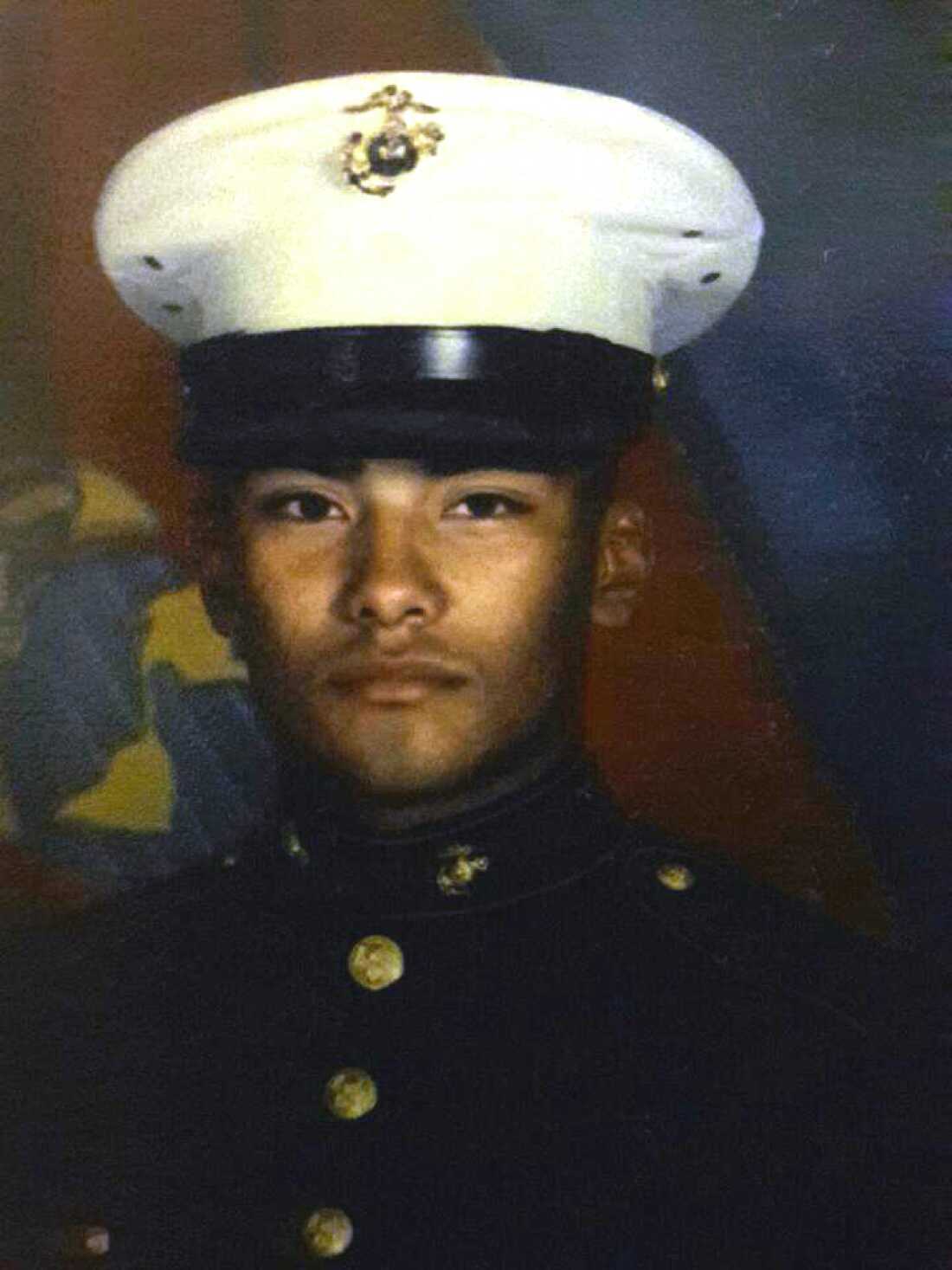 Enrique Miranda Cardenas at Marine Corps bootcamp in San Diego, 1991.