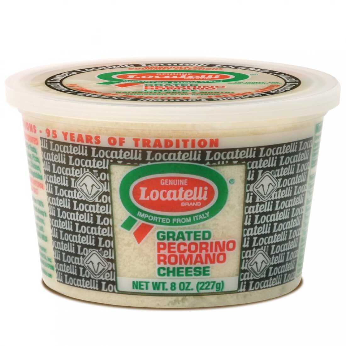 A container of Locatelli Pecorino Romano, one of several recalled brands of the cheese. 