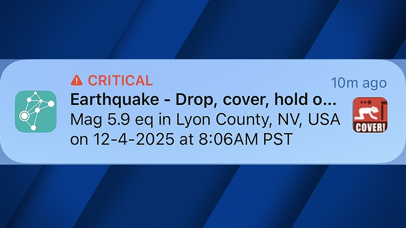 USGS confirms false 5.9 earthquake reported in Dayton, Nevada after Northern California residents receive MyShake alert