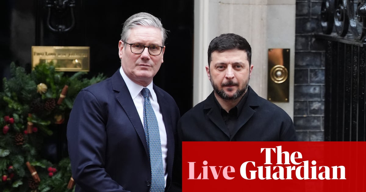 Ukraine war live: Zelenskyy arrives in Downing Street to meet Starmer, Macron and Merz for peace plan talks | Ukraine