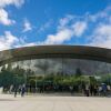 View of the Steve Jobs Theater on the Apple Park campus in Cupertino, California, on September 9, 2025.