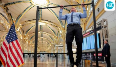 Robert F. Kennedy Jr, 71, shocks Reagan Airport crowd with 20 pull-ups