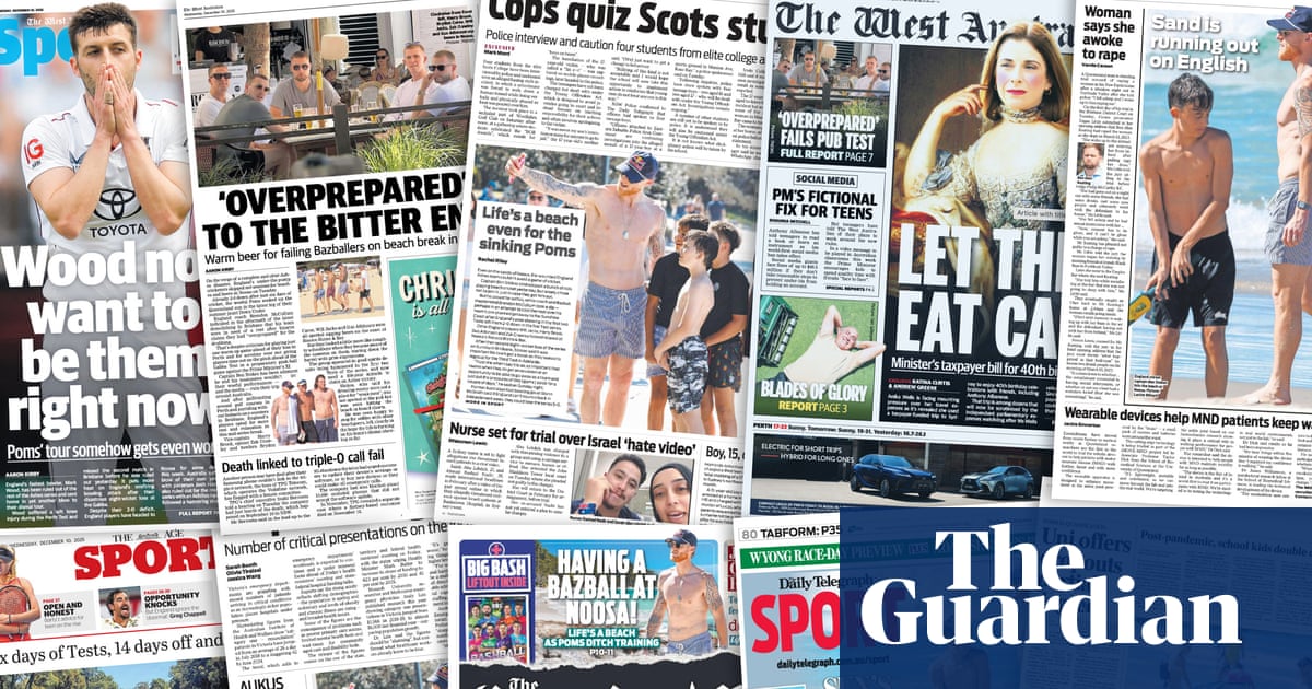 ‘Having a Bazball at Noosa’: Australian media goes to town over England’s mid-Ashes beach break | Ashes 2025-26