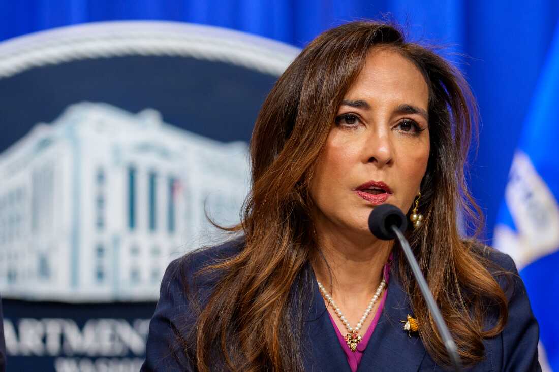 Assistant Attorney General for Civil Rights Harmeet Dhillon speaks during a news conference on Sept. 29.