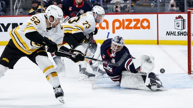 Smallest home crowd of the season watches slumping Winnipeg Jets fall 6-3 to Boston Bruins