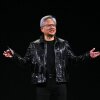 Nvidia CEO Jensen Huang delivers a keynote address at the Consumer Electronics Show (CES) in Las Vegas in January.