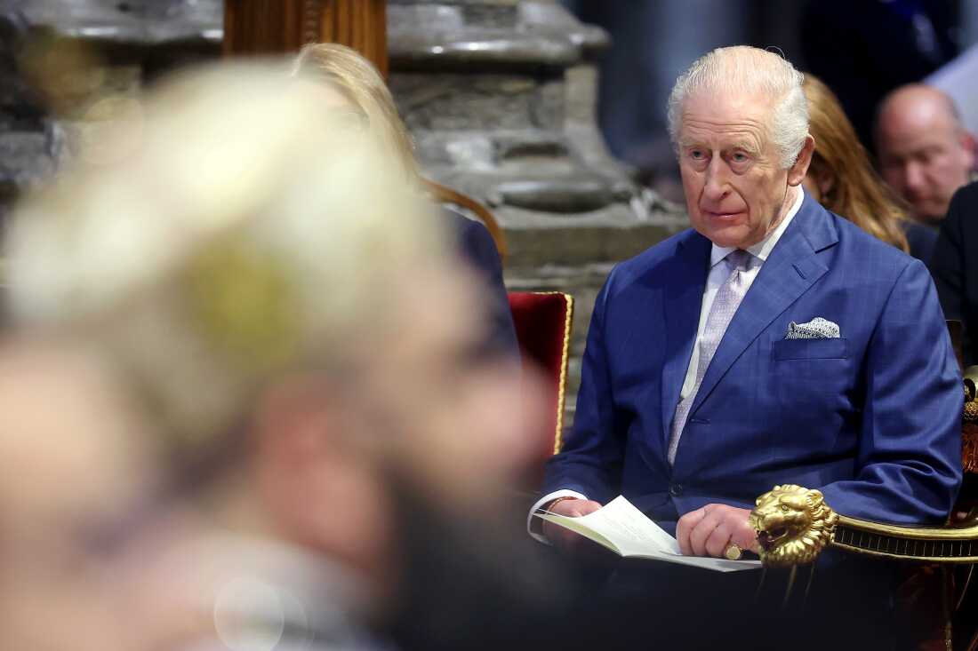 Britain's King Charles III attends an Advent Service at Westminster Abbey, in London, on Wednesday.