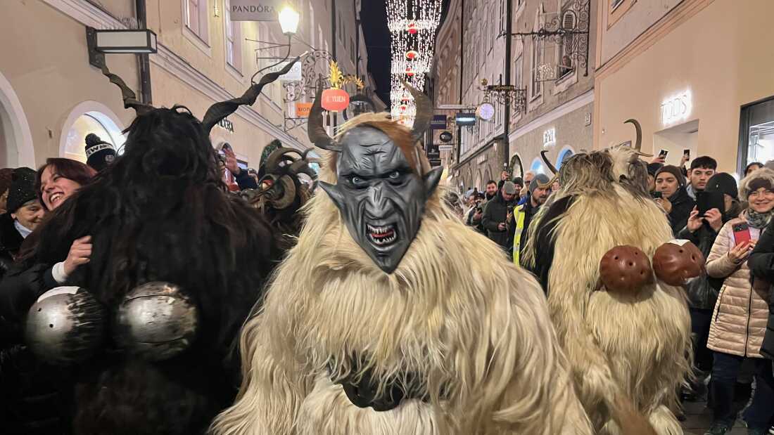 Krampuses take part in the annual Krampuslauf or “Krampus Run” on the evening of the Feast of St. Nicholas in the Austrian city of Salzburg. The tradition is centuries-old in the eastern parts of the European Alps.