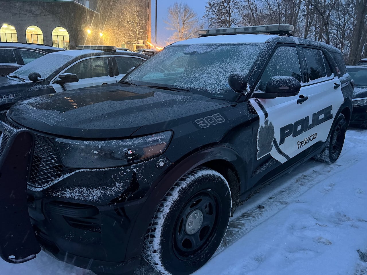 A Fredericton police car