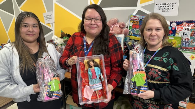 Ribbon skirt Barbie donation delights Regina family in time for Christmas