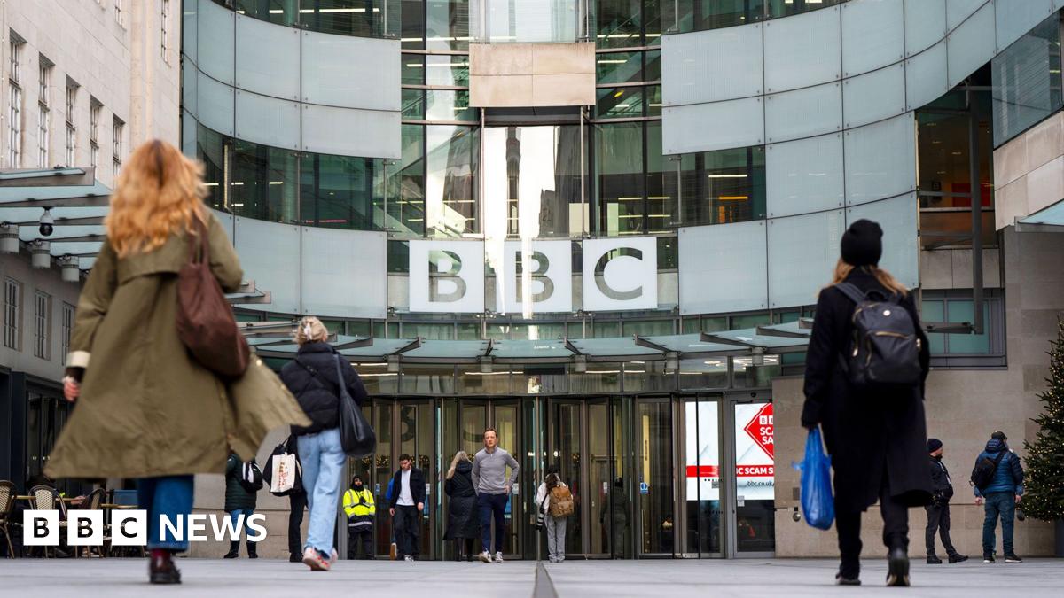 People heading into the BBC's New Broadcasting House building in London