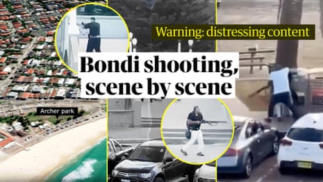 Ten minutes of terror: how the Bondi mass shooting unfolded in real time – video