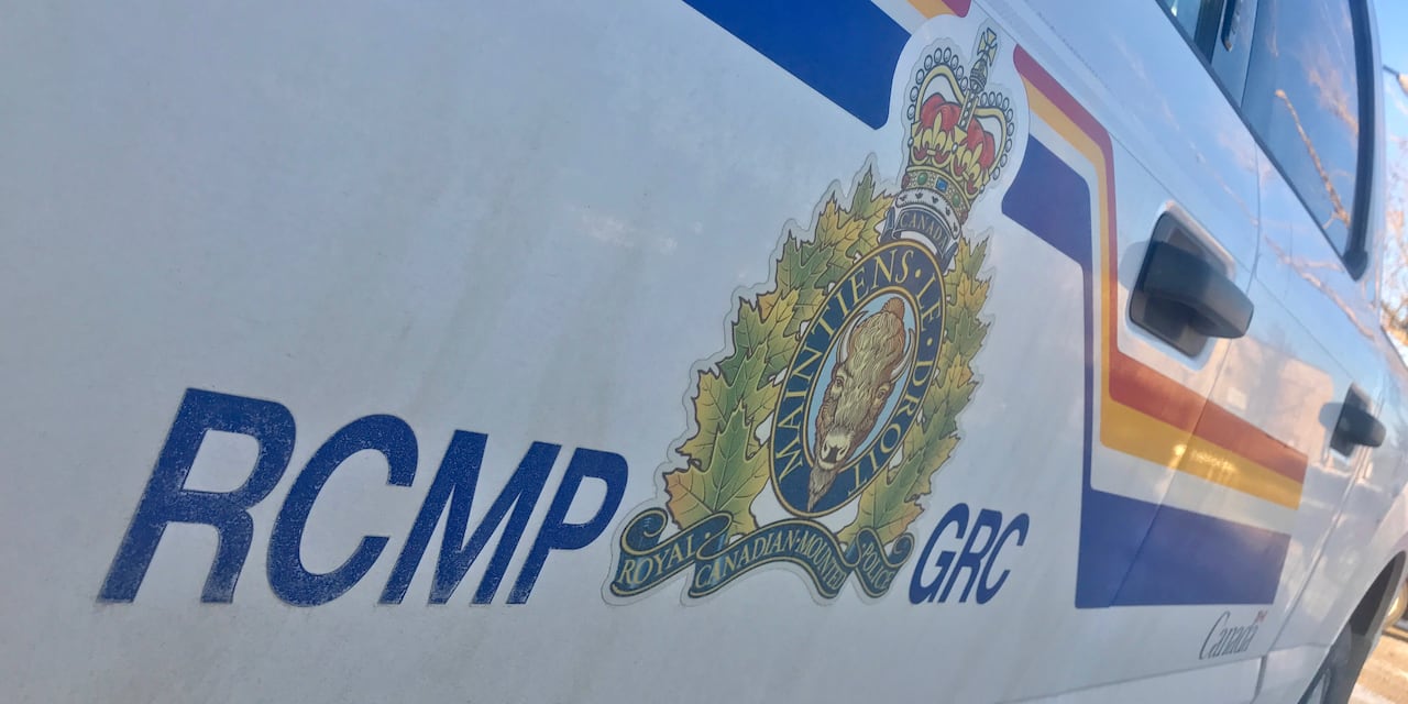 An RCMP logo on the side of a police vehicle