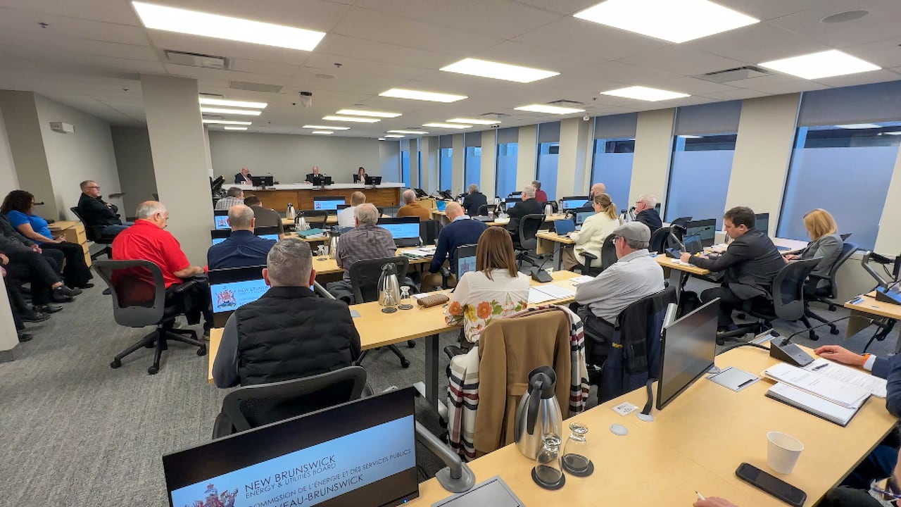 A conference room full of people.