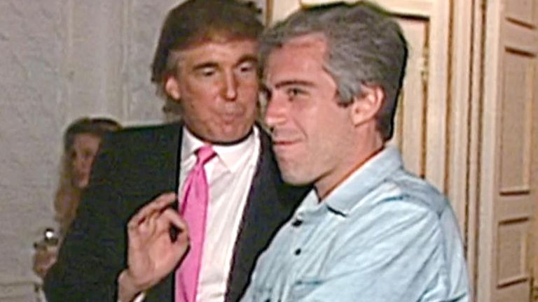 Donald Trump and Jeffrey Epstein. Pic: NBC
