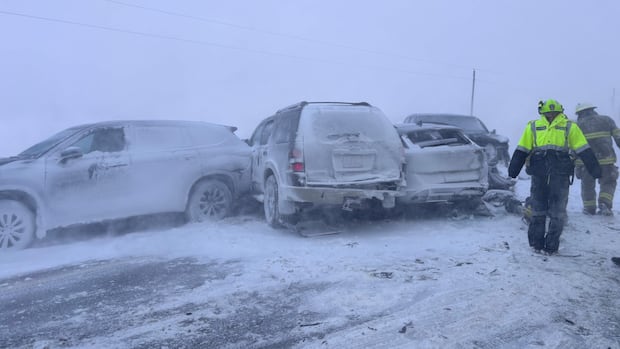 Heavy snowfall, whiteout conditions force road closures north of London