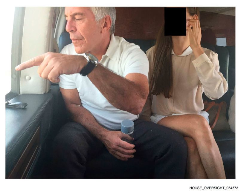 This undated redacted photo released by Democrats on the House Oversight Committee Thursday, Dec. 18, 2025, shows Jeffrey Epstein. (House Oversight Committee via AP)