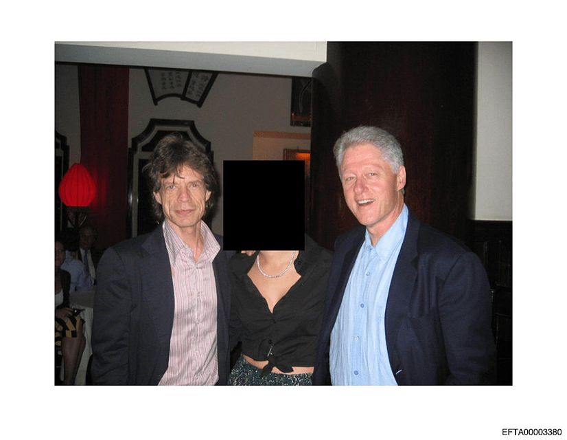 Mick Jagger and Bill Clinton.