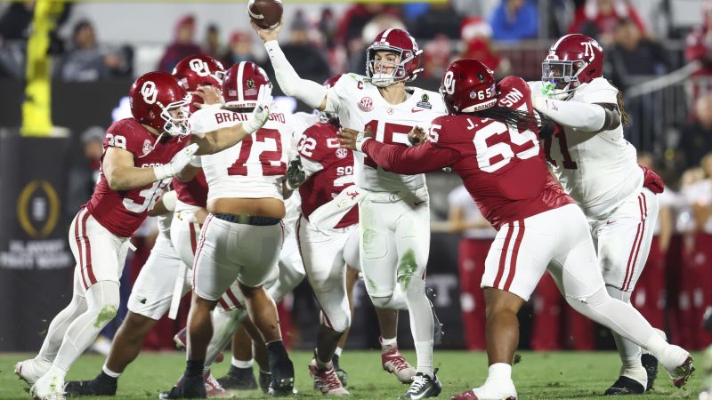 Alabama rallies from 17-point deficit to beat Oklahoma 34-24 in College Football Playoff